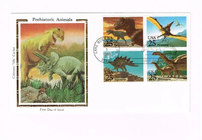 lot of 5- 1989 first day of issue Dinosaur stamps Lake Buena Vista Florida - Image 1 of 3