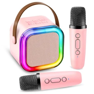 for Kids AdultsPortable Mini Singing Bluetooth Karaoke Speaker with 2 Wireless M - Picture 1 of 7