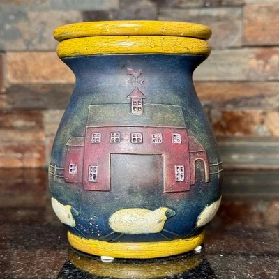 Lang Velas Primitivas 2 Piezas Crisol Tierras de Granja Arte Popular por Ellen Stouffer Foto 1 de 4