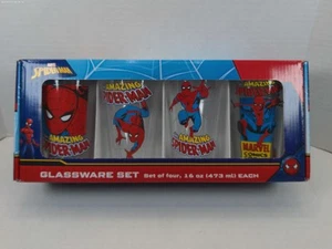 Marvel Spider-Man Set Of Four 16 oz/473 ml Glassware Set - Picture 1 of 2