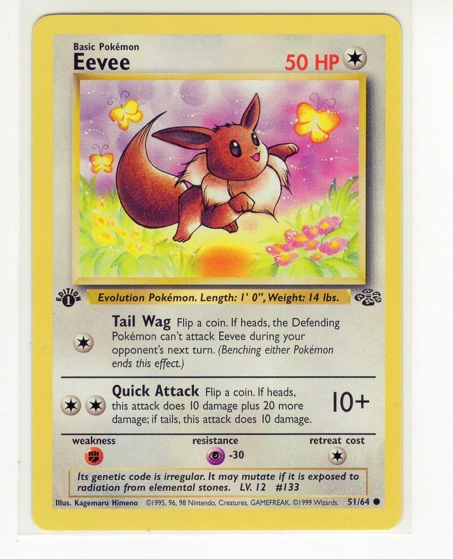 Eevee Pokémon TCG 1st Edition Individual Trading Card Games for