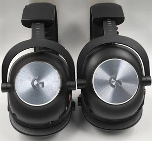 Lot of 2 Logitech - G Pro X Gaming Headset For Parts, Missing Ear Cover - Picture 1 of 12