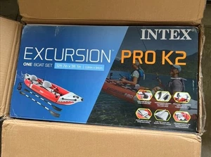 Intex Excursion Pro K2 aufblasbares Kajak mit Rudern und Pumpe 2 Personen 151 Zoll x 37 - Bild 1 von 4
