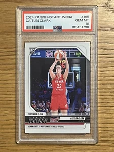 2024 PANINI INSTANT WNBA #195 CAITLIN CLARK ROOKIE RC PSA 10 - Picture 1 of 2