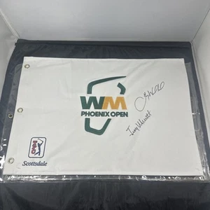 Gary Woodland Troy Merritt Signed Waste Management Golf Flag PGA TPC Scottsdale - Picture 1 of 20