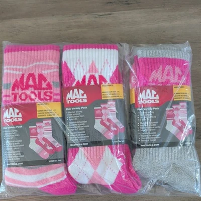 Mac Tools Pink Variety Pack Bamboo Fiber Socks. - Image 1 of 3