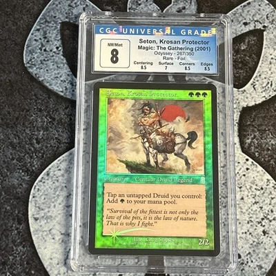 SETON, KROSAN PROTECTOR Odyssey Foil Rare CGC 8 MTG EDH Beautiful Vintage Card💥 - Image 1 of 4