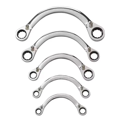 72-Tooth 12-Point Metric Reversible Half Moon Double Box Ratcheting Wrench Set ( - Image 1 of 4