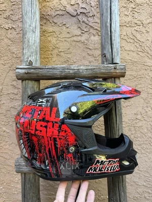 2013 Limited Edition MSR Metal Mulisha Men’s Helmet With Fly Goggles Size Medium - Image 1 of 4