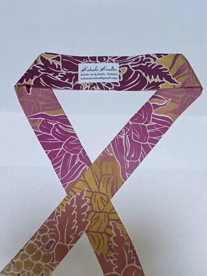 SALE Hawaiian Print Neck Cooling Scarf Locally Made in Hawaii Water Crystal - Image 1 of 4