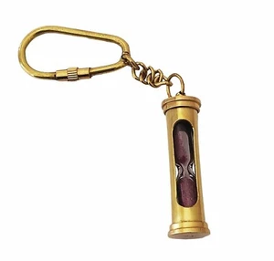 Reloj de arena antiguo náutico de latón rosa con temporizador de arena - Imagen 1 de 4