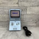 Nintendo Game Boy Advance SP Pearl Blue AGS-101 W/Charger! Tested New Battery