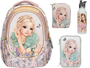 Rucksack TopModel Schulrucksack 3-Fach Federmappe Trinkflasche Geldböre Summer - Bild 1 von 7