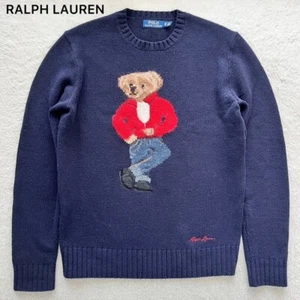 Polo Ralph Lauren Polo Bear Sweater XS James Dean Rebel Rare Navy from Japan - Picture 1 of 8