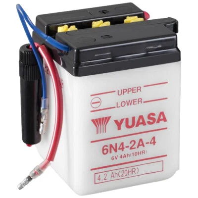 Batterie für Honda CY 50 K CY50 1980 YUASA 6N4-2A-4 offen, trocken - Bild 1 von 4