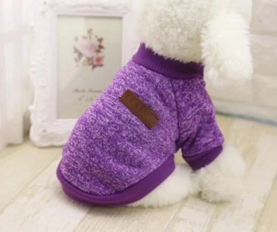 Hundebekleidung Hundepullover Dog Hoodie Chihuahua Lila Yorkie M Pulli T Shirt - Bild 1 von 2