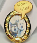 Dog Photo Brooch for Dog Moms Dads JJ Jonette Jewelry VTG Gold Tone FREE SHIP
