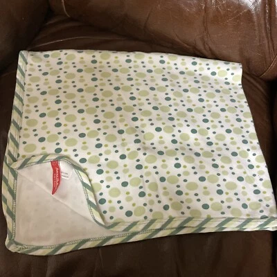 Manta receptora de algodón orgánico verde blanco lunares para bebé Hanna Andersson rara Foto 1 de 4