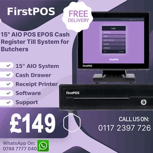 15" All in One POS EPOS Registrierkasse Kassensystem für Metzgereien - Bild 1 von 9