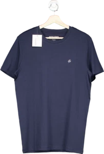 Jack & Jones Navy Blue Short Sleeve T-Shirt UK S - Picture 1 of 5