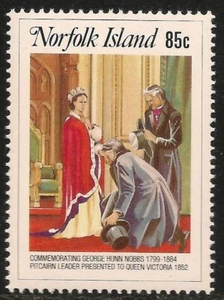 Isla Norfolk #355 (A82) en estado bastante bueno MNH - 1984 85c Rev. George Hunn Nobbs, como líder - Imagen 1 de 1