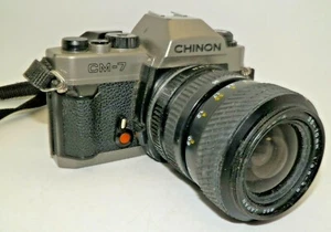 Chinon CM-7 Camera 35mm Auto Tokina 35-70mm Lens, Neck Strap, Tested, Working - Picture 1 of 8