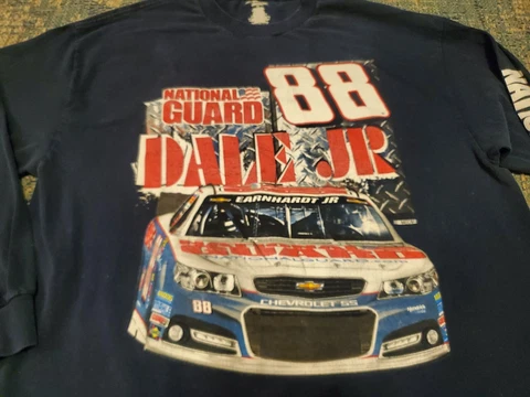 Dale Earnhardt Jr. NASCAR Long Sleeve Shirt Sz XL National Guard 88 Cover