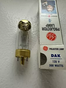 DAK projector lamp projection light bulb 120v 500w, G.E. brand - Picture 1 of 1