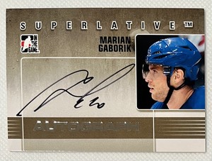 Marian Gaborik 2007-08 ITG Superlative Auto Silver Auto /50 #A-MGA