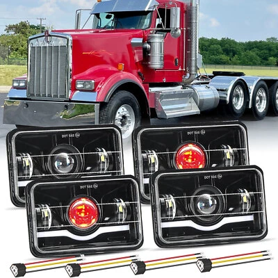 Faros LED 4x6" más brillantes H4656 para Kenworth T400 T600A T800 W900 4 un. Foto 1 de 4
