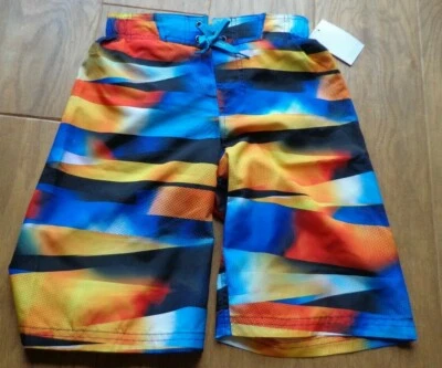 ZEROXPOSURE boy's NWT sz S (8) surf swim shorts bright multi color striped   - Image 1 of 4