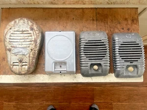 Four Used Drive-In Movie Speaker 1 Rear & 3 front Cover CHECK IT OUT - Picture 1 of 9