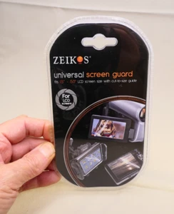 New Zeikos Universal Screen Guard, LCD Screen Protector Fits 1.5”-5.” Sealed - Picture 1 of 2