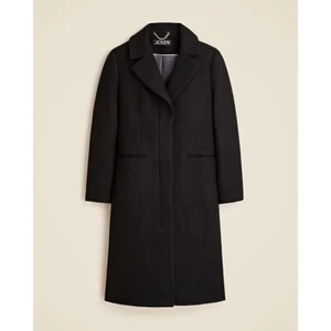 J.Crew Savoy topcoat in Italian wool-blend melton Black - Picture 1 of 11