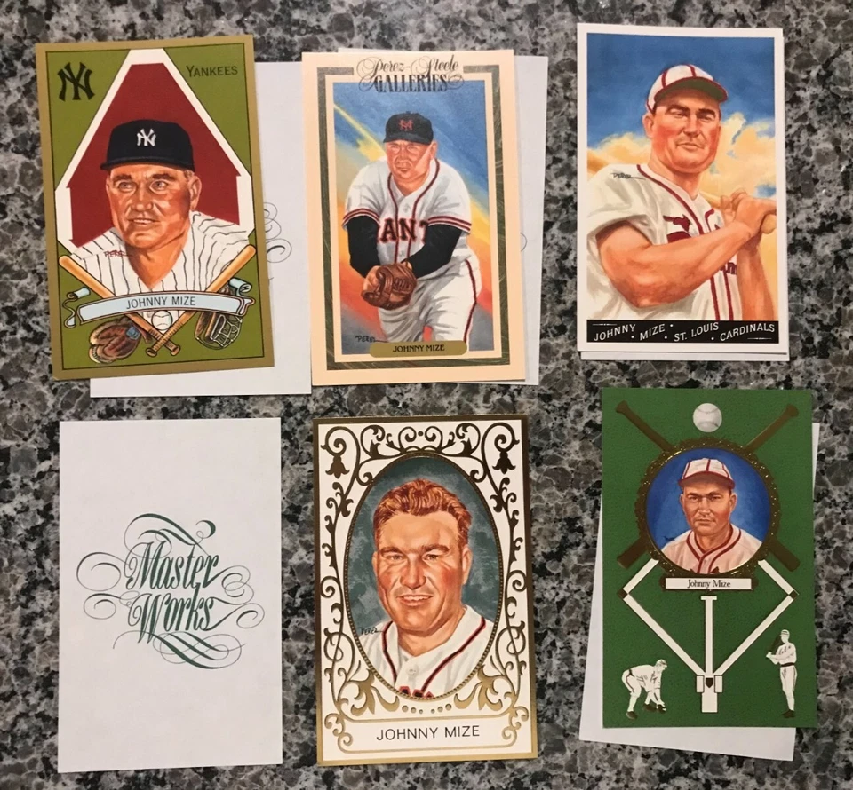 1992 JOHNNY MIZE PEREZ STEELE MASTER WORKS 5 card lot #00198/10000 - Image 1 of 1
