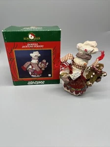 Kurt Adler Snowfolk Snowtown Workers Snowman Baker Gingerbread Man Figure - Picture 1 of 7