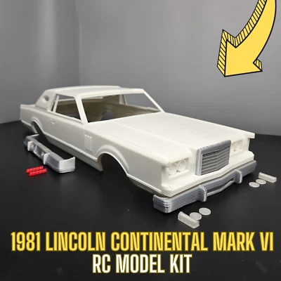 RC Car 1981 Lincoln Continental Mark VI - 1:10 Scale Model 1/10 Body Shell Print - Image 1 of 4
