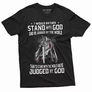 Men's God Jesus T-shirt Stand by God Tee Shirt Jesus Christian Inspirational Tee - Picture 1 of 8