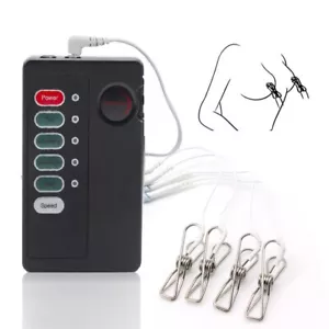 Nipple Penis Scrotum Electrical Shock Clip Body Physical Therapy Enhance Device - Picture 1 of 26