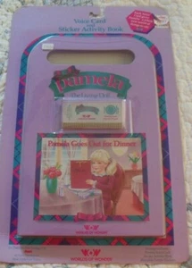 1986 Worlds of Wonder Pamela Goes Out For Dinner Voice Card & Activity Book  - Bild 1 von 2