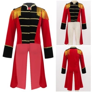 Kinder Jungen Mädchen Zirkus Ringmaster Kostüm Frack Jacke Halloween Party Coaplay - Bild 1 von 15