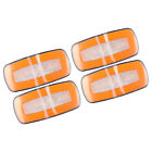 4X Trailer 4" Led Amber Side Marker Flowing Clearance Light Turn Signal Lamp