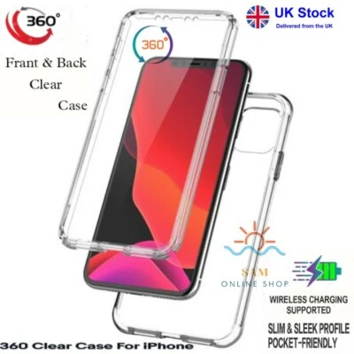 360 Case For Apple iPhone 13 12 11 Pro Max XR 17 15 16 Shockproof TPU Full Body - Image 1 of 3