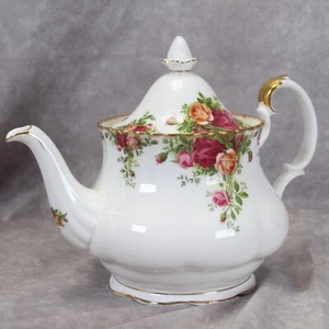 Royal Albert Old Country Roses Teekanne 7-1/2" hoch mit Deckel England fast neuwertig! - Bild 1 von 13