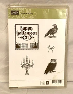 Stampin Up! Dark & Dreary #121151 Briefmarkenset ausverkauft Halloween - Bild 1 von 5