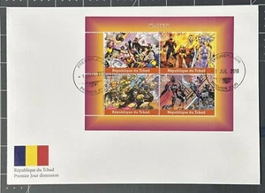 Chad 2018 (First Day Cover) Superheroes Stamps “X-Men” Storm Wolverine Comics - Picture 1 of 2
