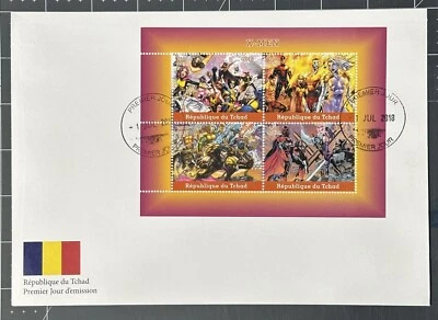 Chad 2018 (First Day Cover) Superheroes Stamps “X-Men” Storm Wolverine Comics - Image 1 of 2