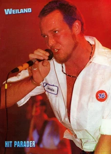 vtg 90s SCOTT WEILAND MAGAZINE PINUP PAGE Stone Temple Pilots Live Concert Image - Picture 1 of 1