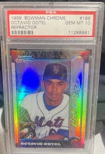 Octavio Dotel 1999 Bowman Chrome REFRACTOR PSA Gem Mint 10 POP 1 METS R.I.P. - Bild 1 von 7