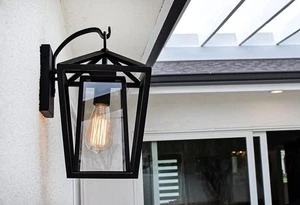 Exterior Waterproof Lanterns Wall Mounted Light Outdoor Fixtures Lighting Porch - Picture 1 of 24
